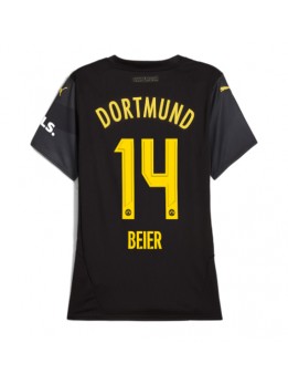 Billige Borussia Dortmund Maximilian Beier #14 Bortedrakt Dame 2024-25 Kortermet